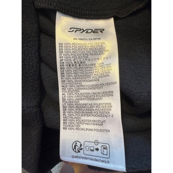 Spyder Speed Fleece Jacket Size Small Youth NWT $49 Black 1/2 Zip Pullover - Picture 6 of 11